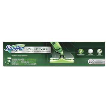 Swiffer® Sweep + Vac Starter Kit With 8 Dry Cloths, 10" Cleaning Path, Green-silver freeshipping - TVN Wholesale